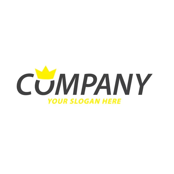 Traje Creativo Del Diseño Del Logotipo Corona Para Negocios Lujo — Vector de stock
