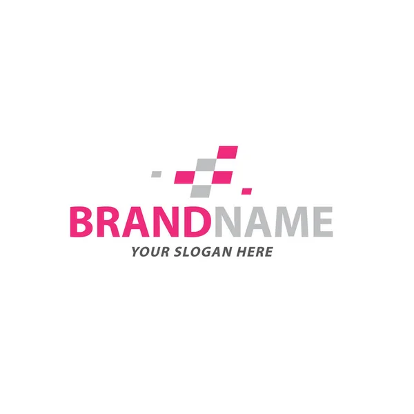 Design Creativo Del Logo Pixel Rosa Tuta Vettoriale Business Della — Vettoriale Stock