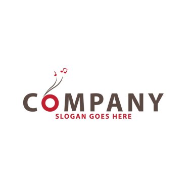 Müzikal sektör için yaratıcı müzik süsleme logosu tasarımı vektör kıyafeti