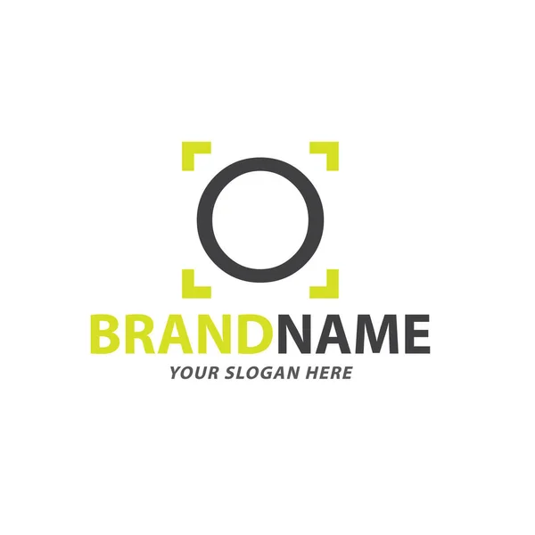 Fotoğraf işi için yaratıcı kamera çerçevesi logo tasarım vektör giysisi