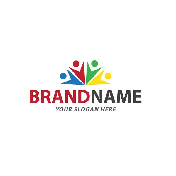 Kreatywnych Ludzi Ikona Logo Projektowanie Wektor Garnitur Dla Ikony Firmy — Wektor stockowy