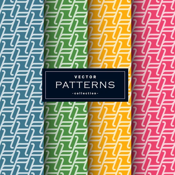 Abstrakte Nahtlose Geometrische Muster Vier Farben Hintergrund Tapete — Stockvektor