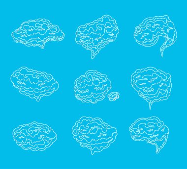 Çizgi film duman sis kümesi. Vektör