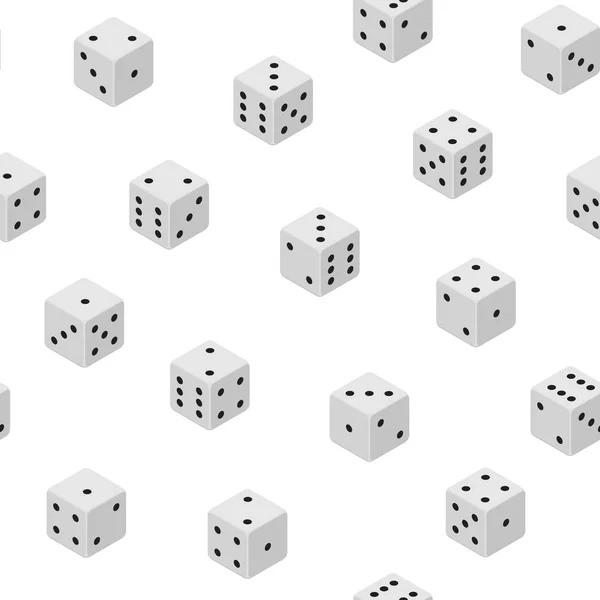 3D-dice combinaties naadloze patroon achtergrond isometrische weergave. Vector — Stockvector