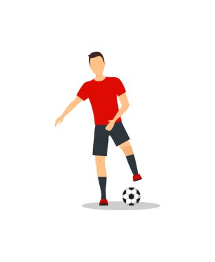 Çizgi film futbol oyuncusu. Vektör