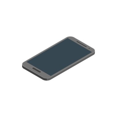 Smartphone izometrik görünümü. Vektör