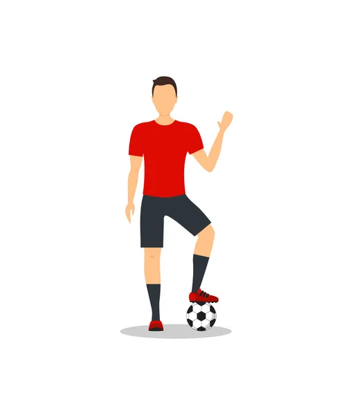 Jugador de fútbol de dibujos animados. Vector — Vector de stock