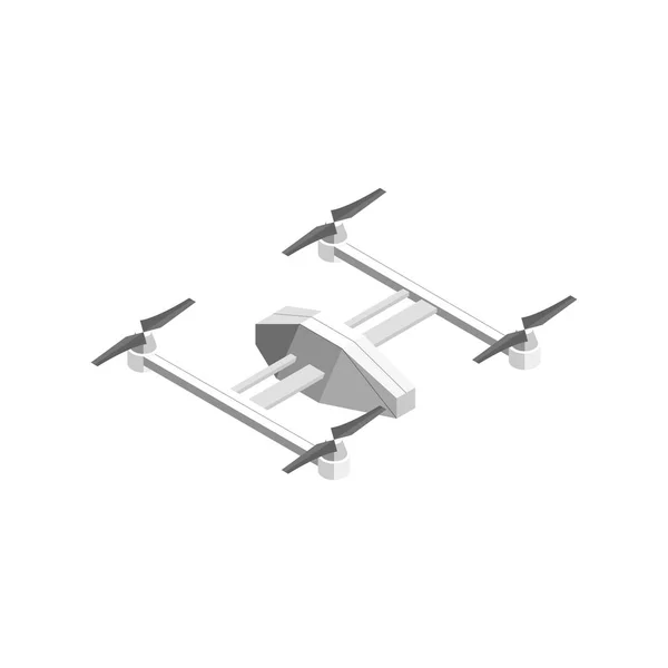 Quadcopter Technology Control Isometric View. Vector — Stock Vector