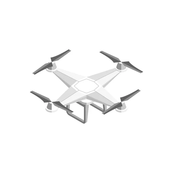 Quadcopter technologii sterowania izometrycznym. Wektor — Wektor stockowy