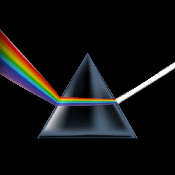 Realista detalhou 3d Spectrum Prism. Vetor — Vetor de Stock