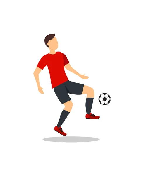 Jugador de fútbol de dibujos animados. Vector — Archivo Imágenes Vectoriales