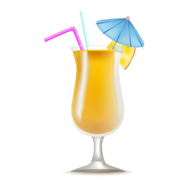 Realistische gedetailleerde 3D-Cocktail Drink Party drank. Vector — Stockvector