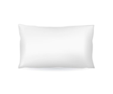 Realistic Detailed 3d Template Blank White Pillow Mock Up. Vector clipart