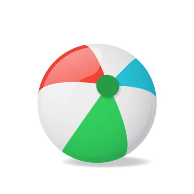 Gerçekçi detaylı 3d plaj topu. Vektör