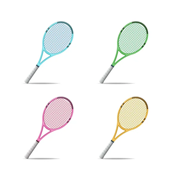 Realista detallada raqueta de tenis 3d. Vector — Vector de stock