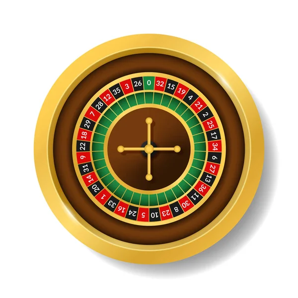 Realista detallada 3d Round Casino ruleta. Vector — Archivo Imágenes Vectoriales