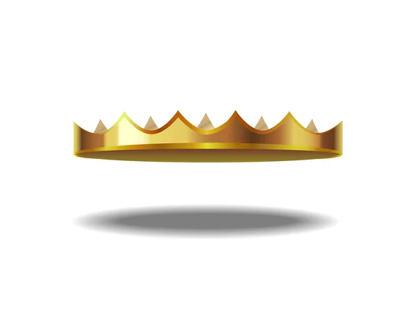 Realistyczny szczegółowe 3d Golden Crown. Wektor — Wektor stockowy