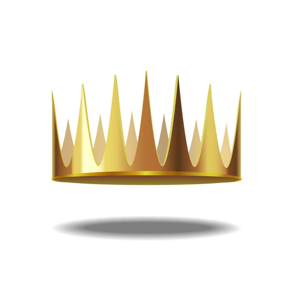 Realistyczny szczegółowe 3d Golden Crown. Wektor — Wektor stockowy