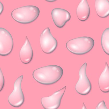 Sorunsuz gerçekçi detaylı 3d temiz su damla arka plan desen. Vektör