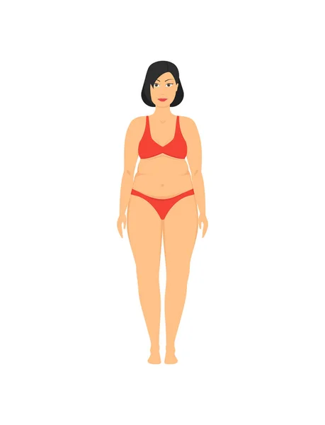 卡通肥胖减肥。向量 — 图库矢量图片