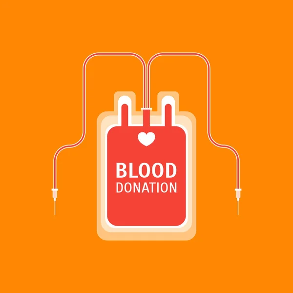 Cartel de la tarjeta de servicio del donante de sangre de dibujos animados. Vector — Vector de stock