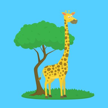 Çizgi film zürafayı. Vektör