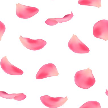 Gerçekçi detaylı 3d çiçek yaprakları Dikişsiz desen arka plan yükseldi. Vektör