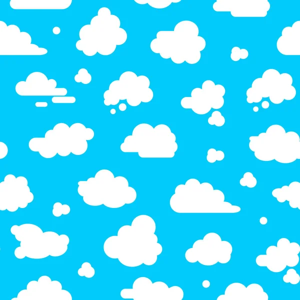Abstrait Clouds Signs Seamless Pattern Background. Vecteur — Image vectorielle