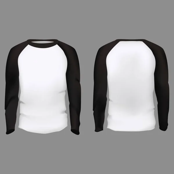 Realista Detallado 3d Hombres Slim-Fitting conjunto de manga larga. Vector — Vector de stock