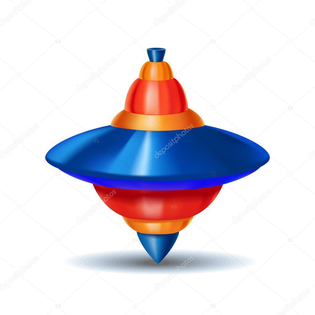 Realistic Detailed 3d Humming Whirligig Toy. Vector