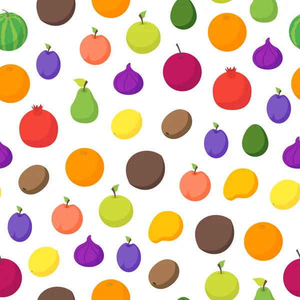 Fruit en bessen 3d naadloze patroon achtergrond isometrische weergave. Vector — Stockvector