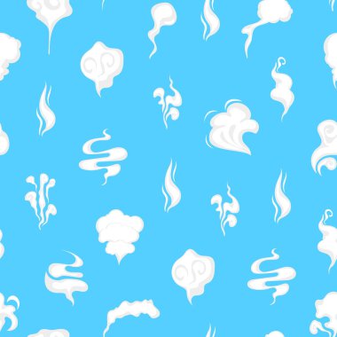 Siluet duman öğe Dikişsiz desen arka plan. Vektör