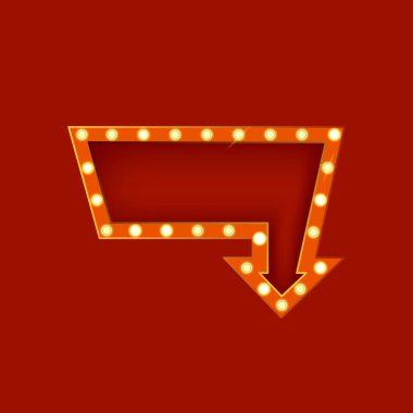 Gerçekçi detaylı 3d parlayan işareti işaretçi. Vektör