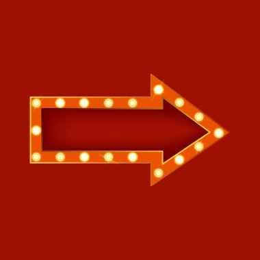 Gerçekçi detaylı 3d parlayan işaret ok. Vektör