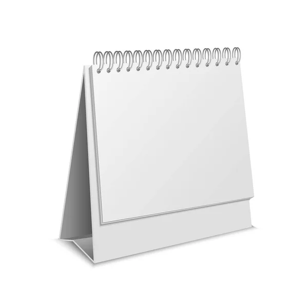 Realista detallado 3d Paper Calendar en blanco. Vector — Vector de stock