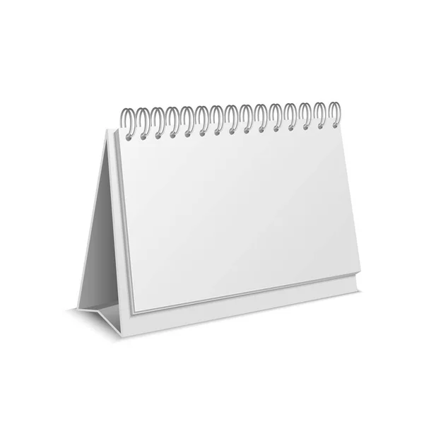 Realista detallado 3d Paper Calendar en blanco. Vector — Archivo Imágenes Vectoriales