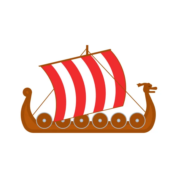 Kreslené, norské lodi cestování a cestovní ruch Symbol. Vektor — Stockový vektor