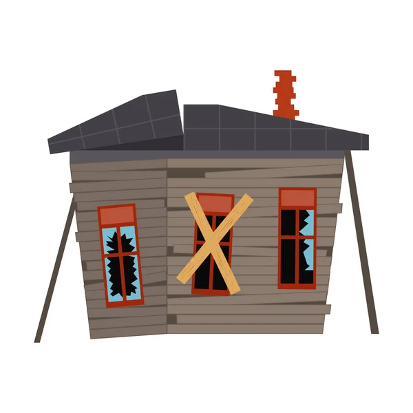 Cartoon kleur oud huis op een wit. Vector — Stockvector