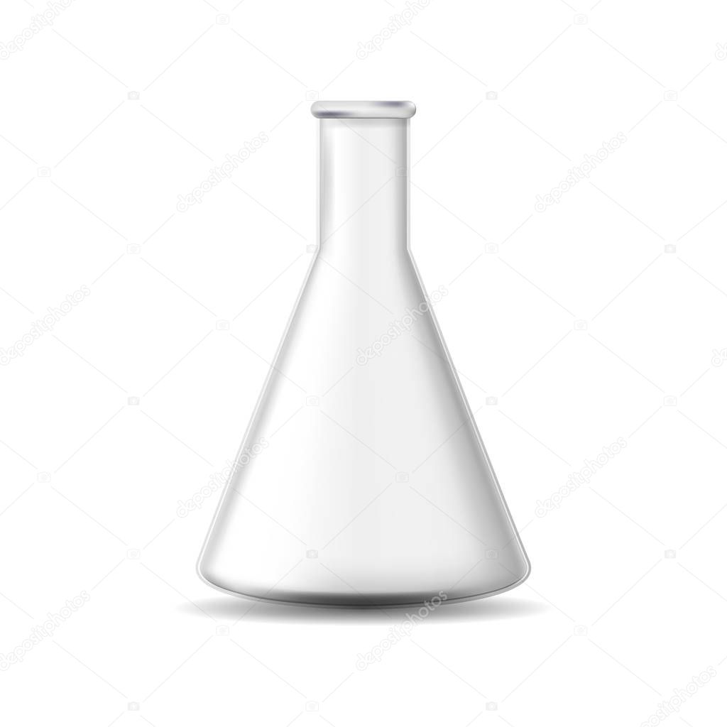 Realistic Detailed 3d Glass Chemical Laboratory Flask. Vector