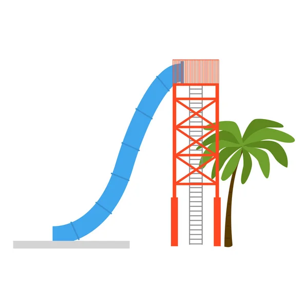 Cartoon Aquapark lekplats Element för barn. Vektor — Stock vektor