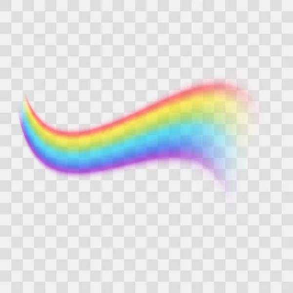 Realista detallado 3d curva arco iris sobre un fondo transparente. Vector — Vector de stock