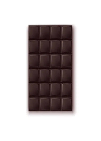 Realistische gedetailleerde 3D-chocolade op een achtergrond. Vector — Stockvector