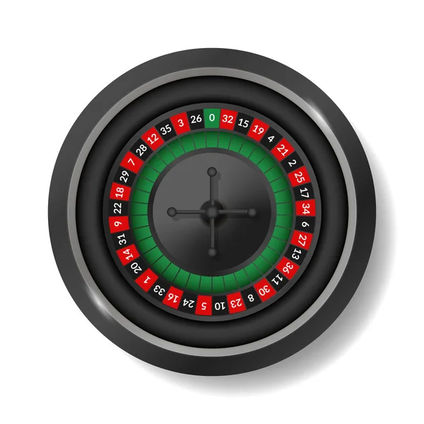 Realista detallada 3d Round Casino ruleta en un blanco. Vector — Archivo Imágenes Vectoriales