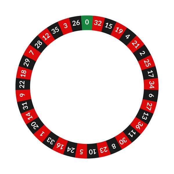 Roulette détaillée réaliste de Casino rond 3d avec des nombres. Vecteur — Image vectorielle