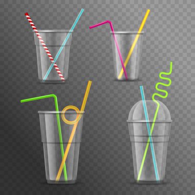 Gerçekçi 3d Detaylı Gözlük Pipetseti. Vektör