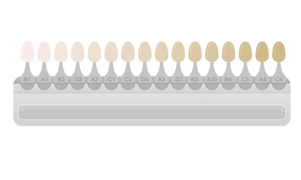 Лак для нігтів зразки колірної схеми зубів. Векторний — стоковий вектор