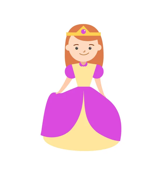 Dibujos animados Halloween Kid disfraz princesa de hadas. Vector — Vector de stock