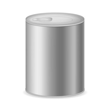Gerçekçi Detaylı 3d Konserve Metal Ambalaj. Vektör