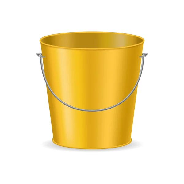 Realistic Detailed 3d Color Bucket and Handle. Vector — Stock Vector