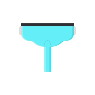 Beyaz Arka Plan Üzerine Mavi Kazıyıcı. Vektör